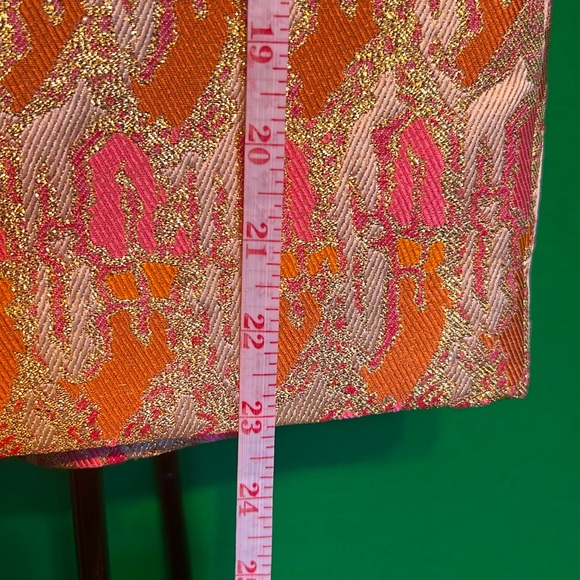 Pink Tartan Gorgeous Pencil Skirt Bright Yellow/Pink Colors Slit at the Back - Picture 12 of 13